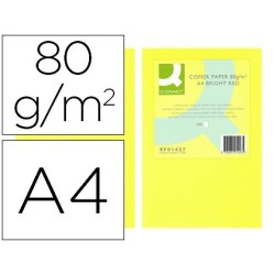 Papel A4 80gr amarillo neón 500 hojas