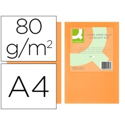 Papel A4 80gr naranja neón 500 hojas