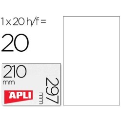 Etiqueta Apli translúcides 1225 210x297mm 20 fulls