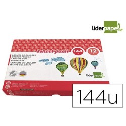 Estoig llapis color Liderpapel slim SchoolPack 144u.