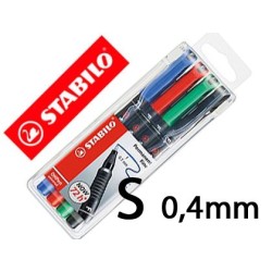 Ret. permanent Stabilo Ohpen S 0,4mm 4 colors