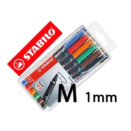 Ret. permanent Stabilo Ohpen M 1mm. 6 colors