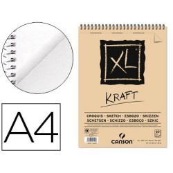 Bloc dibujo esbozo Canson XL Kraft A4