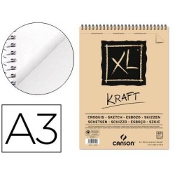 Bloc dibujo esbozo Canson XL Kraft A3