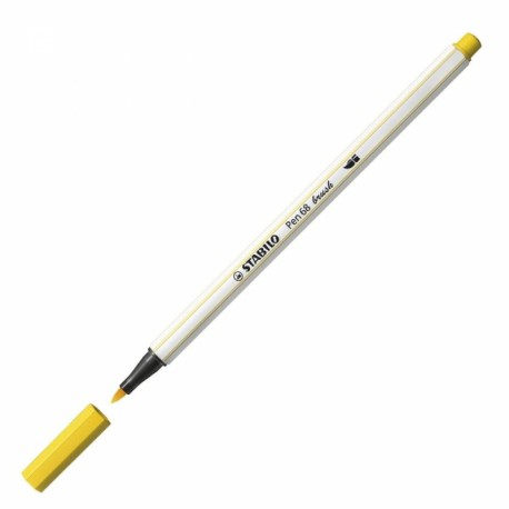 Retolador Stabilo PEN 68 Brush groc llimona