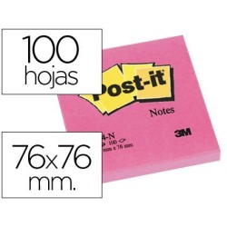 Post-it gama Neó 76x76mm. Rosa ultra 6u.