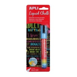 Retolador Apli Liquid Chalk rodó blau