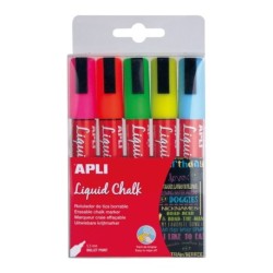 Retolador Apli Liquid Chalk  Punta rodona 5u.