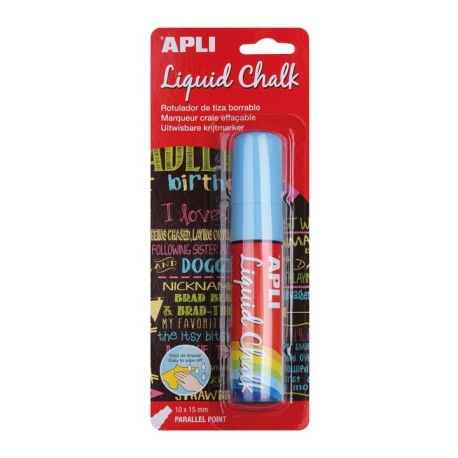 Retolador Apli Liquid Chalk quadrat blau