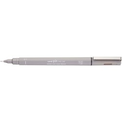 Retolador Calibrat UniBall 0,1mm gris clar