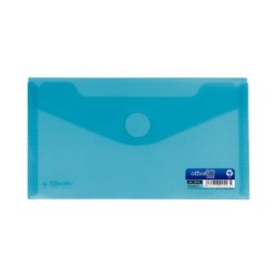 Sobre plastic 260x140mm amb velcro blau