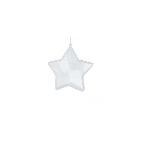 Estrelles transparents 10cm 6u.