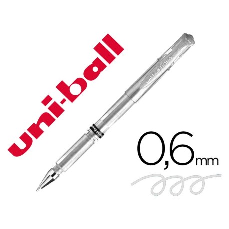 roller Uni-bal UM-153 Signo Broad Tinta de gel plata