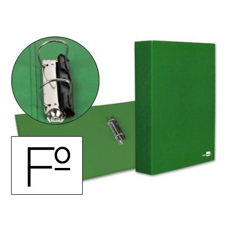 Carpeta 4 anelles Liderpapel 2x40mm verda