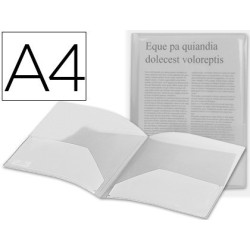 Carpeta dossier amb doble bossa cangur A4 Transparent