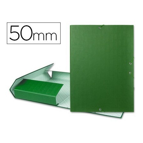 Carpeta de proyectos de cartón forrado folio 50mm verde