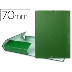 Carpeta de proyectos de cartón forrado folio 70mm verde