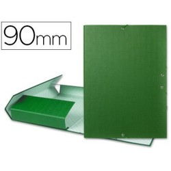 Carpeta de proyectos de cartón forrado folio 90mm verde