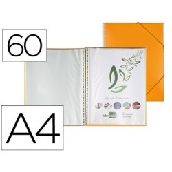 Carpeta amb 60 fundes amb espiral A4 taronja