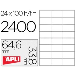 Etiqueta Apli 1263 64,6x33,8mm 100 hojas