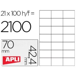 Etiquetas Apli cantos rectos 100 hojas 70x42,4mm