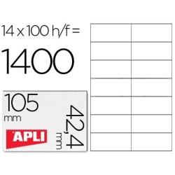 Etiquetes Apli cants rectes 105x42,4mm. 100f. ref.Apli:01277