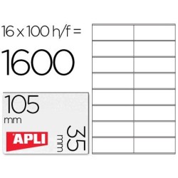 Etiquetes Apli cants rectes 105x35mm. 100f. ref.Apli:01287