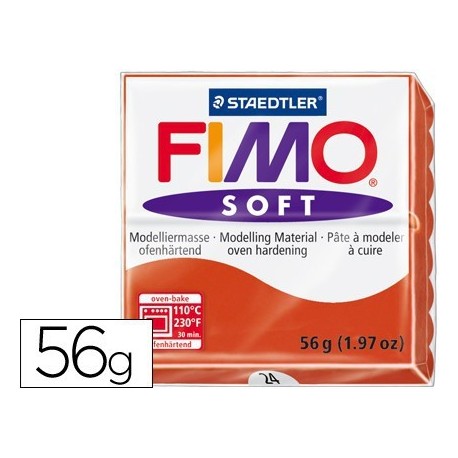 Pasta per modelar Fimo 56 g. vermell indian