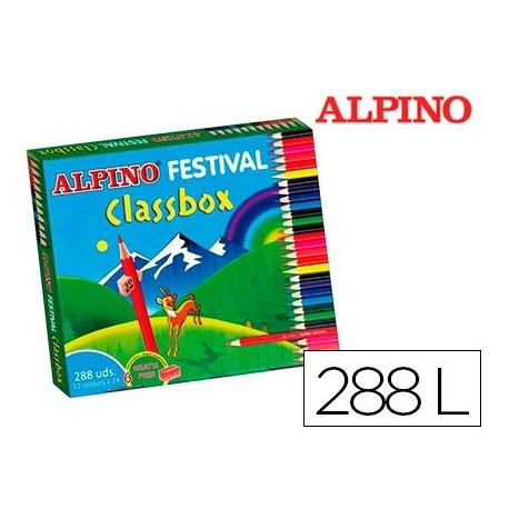 Estoig llapis color Alpino Classbox 24x12colors (288u.)