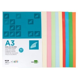 Paper color A3 80gr assortit 10 colors 100 fulls