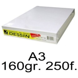 Paper de dibuix A3 160gr. 250f.