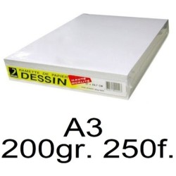 Paper de dibuix A3 200gr. 250f.