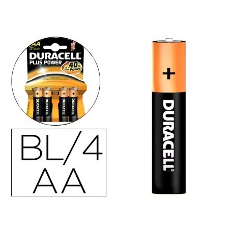 Pila alcalina Duracell Recarregable standard AA 1,5V 1300Mah 4u.