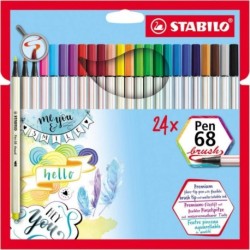 Retolador Stabilo PEN 68 Brush Est. 24u.