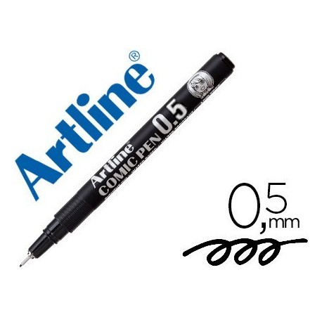 Rotulador Artline calibrado micrométrico negro cómic pen ek-285 0,5 mm