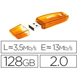 Memòria USB EMTEC flash c410 128 gb 2.0 taronja