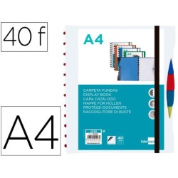 Carpeta personalitzable amb 40 fundes intercanviables i separadors A4 transparent