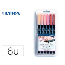 Retolador Lyra aqua brush aquarel.lable doble punta tons pell