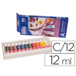 Pintura acrílica Artist 12ml. 12u.