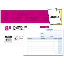 Talonari Liderpapel factures 8è original i còpia t247 apaïsat sense IVA