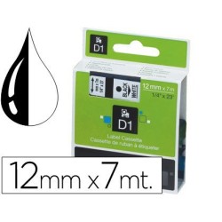 Etiquetes Dymo D1 negre/blanc. S0720530.