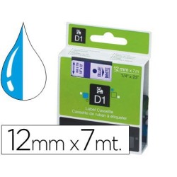 Etiquetes Dymo D1 blau/transparent. S0720510.