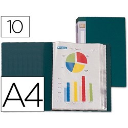 Carpeta 10 fundes personalitzable A4 verd