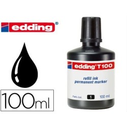 Tinta para llenar marcadores Edding 100ml. Negro