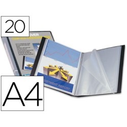 Carpeta Liderpapel 20 fundes personalitzable A4 negra