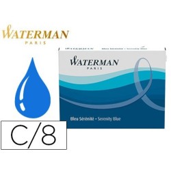 Tinta ESTILOGRAFICA waterman Serenity blue 8 cartutxos estàndard -llargs