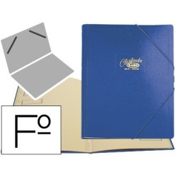 Carpeta classificadora cartró folrat foli 12dep. blau