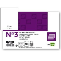 Fitxa Liderpapel llisa nº3 100x150mm 100u.