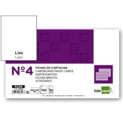 Fitxa Liderpapel llisa nº4 125x200mm 100u.