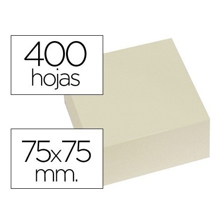 Tac notes adhesives posar i treure 75x75mm 400 fulls